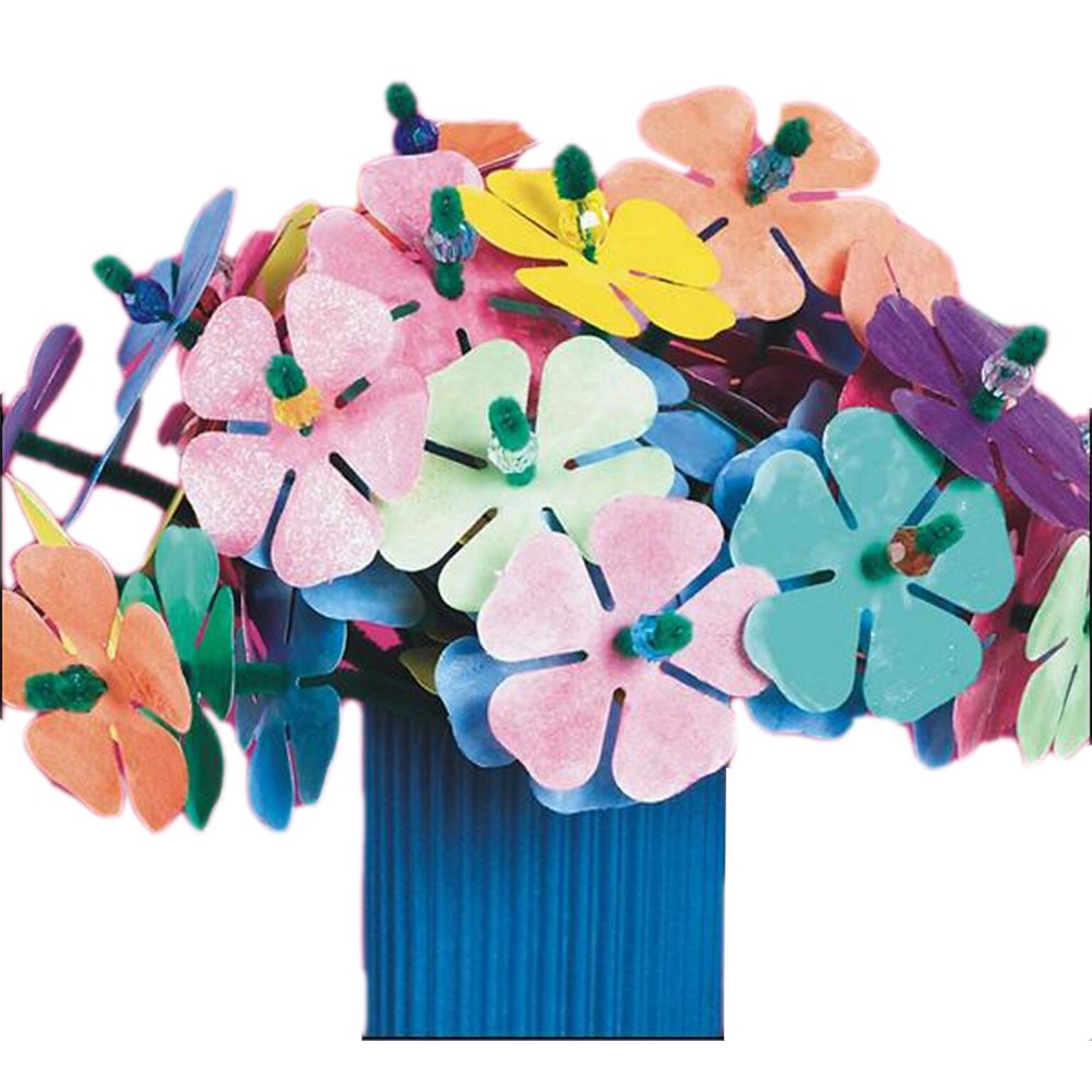 S&S Watercolor Flowers Craft Kit, 300/Pack (GP1137)