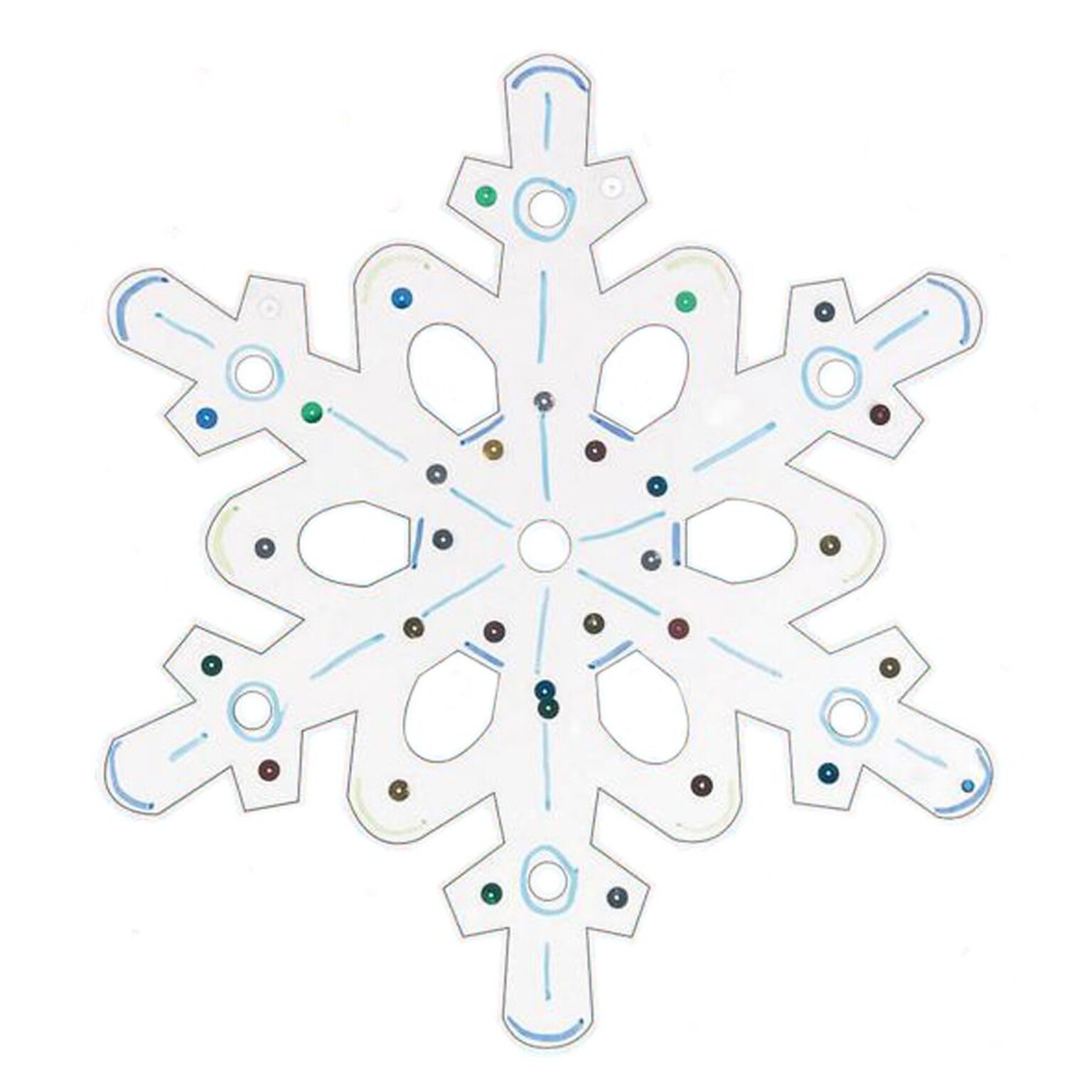 S&S Worldwide Snowflake Craft Kit, 12/Pack