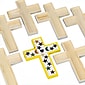 S&S® Unfinished Wooden Cross Tile Trivet, 6/Pack