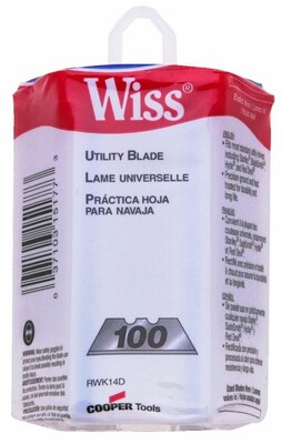 Apex Tool Wiss® RWK14D Heavy-Duty Blade, 100 Blades/Dispenser