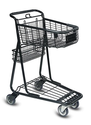 EXpress3650 Convenience Shopping Cart w/ Child Seat, Black
