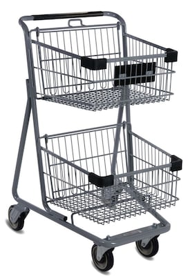 EXpress4545 Convenience Shopping Cart, Light Gray