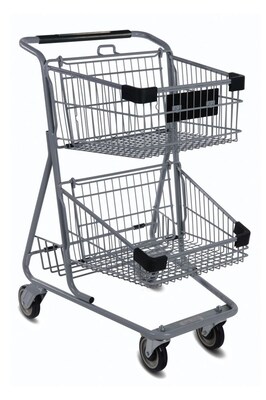 EXpress4546 Convenience Shopping Cart, Light Gray