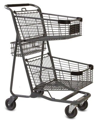 EXpress5050 Convenience Shopping Cart, Metallic Gray