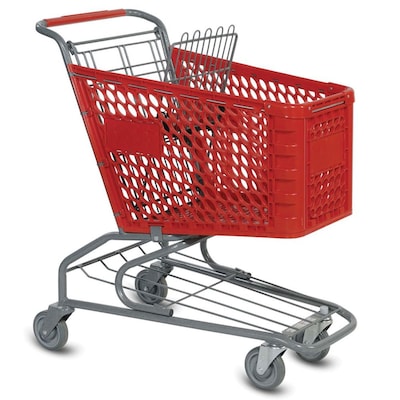 V-Series Traditional Shopping Cart, Small, Red