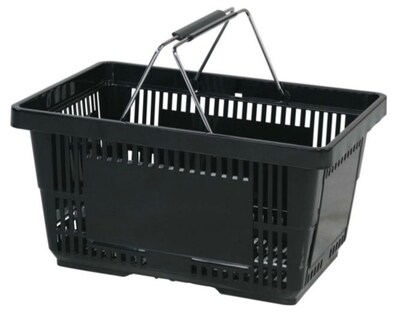 Wire Handle Hand Basket, 28 Liter, Red, 12 Baskets/Pack