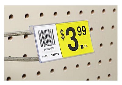 FFR Merchandising® Flip Data Strip® Label Holder For T-Scan Hook, 2, Clear