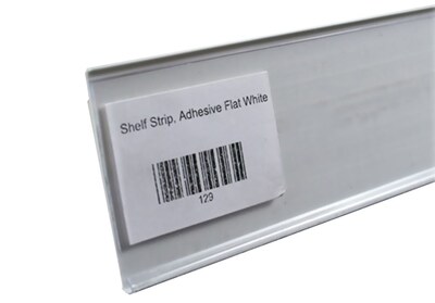 FFR Merchandising® Economy Self-Adhesive Data Strip® Label Holder, 3 1/2 x 47 3/4, White