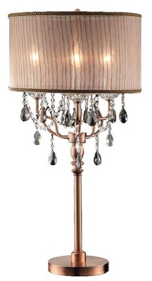 pink crystal table lamp