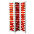 Ore International® 3 Panel Wood Room Divider, 70 1/4 x 45, White/Orange