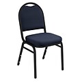 National Public Seating 9200 Series MDF Foam Back Stacking Chair, Midnight Blue, 4/Pack (9254BT4)