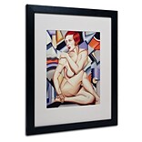 Trademark Fine Art Cubist Nude Orange and Purple 16 x 20 Black Frame Art (BL01202-B1620MF)