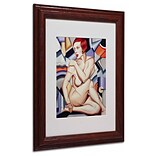 Trademark Fine Art Cubist Nude Orange and Purple 16 x 20 Wood Frame Art (BL01202-W1620MF)