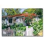 Trademark Fine Art Rose Cottage 18 x 24 Canvas Art (DLG0191-C1824GG)
