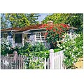 Trademark Fine Art Rose Cottage 22 x 32 Canvas Art (DLG0191-C2232GG)