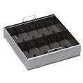 MMF Industries™ STEELMASTER® Five-Compartment Currency Tray, Black, 3 3/4H x 15 1/8W x 7D