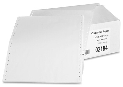 Printworks® Professional 3-Part Computer Paper, 13 lbs., 11 x 14.875, White/Green, 1000 Sheets/Carton (PRB02184)