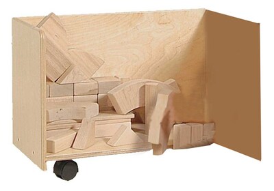 Wood Designs™ 15" x 24" Plywood Block Cart With 3 Sides