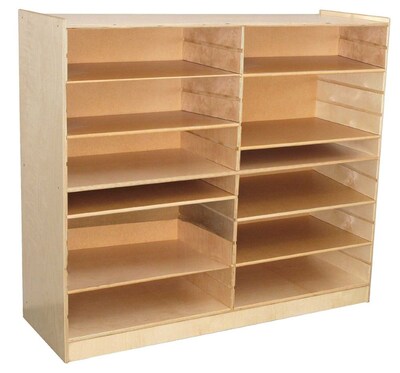 Wood Designs Mat Storage Center Shelf Pack, Natural Wood, 6 Pack (WD50406)