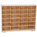 Wood Designs™ 24 - 5 Large Letter Tray Storage Unit With 24 Translucent Trays, Birch