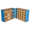 Wood Designs™ 36H Tray and Shelf Fold Storage Without Trays, Blueberry