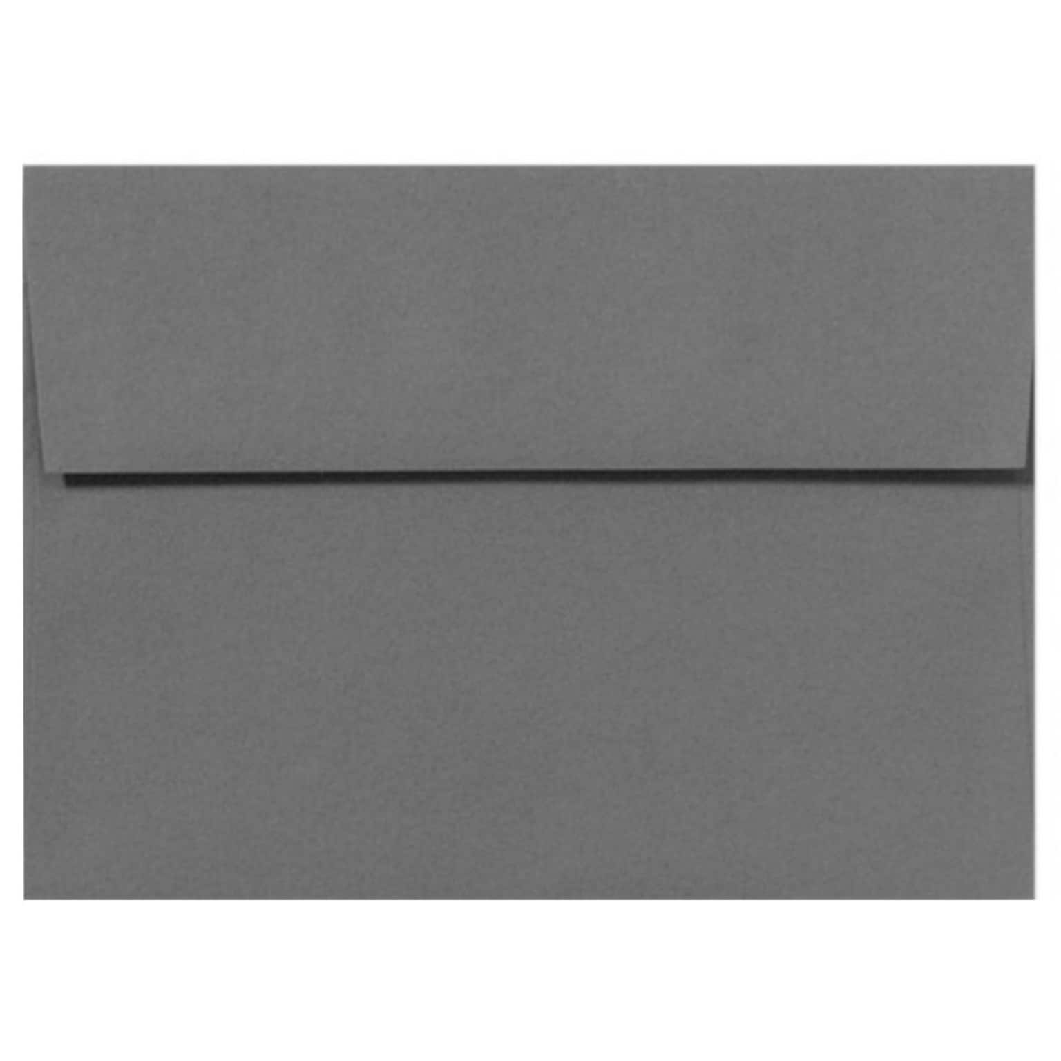 LUX® 80lb 4 1/4x6 1/4 Square Flap LUX Envelopes W/Peel&Press; Smoke Gray, 500/BX