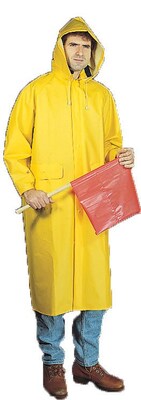 Mutual Industries 0.35mm PVC/Polyester 2 Piece Raincoat; Yellow, Medium