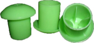 Mutual Industries #3 - #9 Standard Rebar Safety Cap, Lime, 500/Box