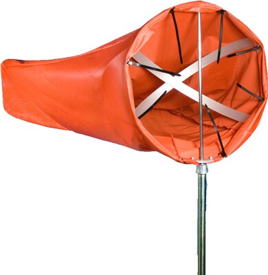 Mutual Industries Windsock Kit, 18" x 96", Orange