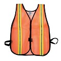 Mutual Industries MiViz Heavy Weight Safety Vest With 1 1/2 Lime/Silver/Lime Reflective, Orange