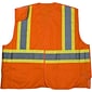Mutual Industries MiViz High Visibility Sleeveless Safety Vest, ANSI Class R3, Orange, 2XL (16389-0-5)