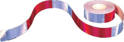 Mutual Industries Vehicle Conspicuity Tape, 2 x 50 yds., Red/White (17766-0-2000)