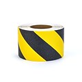Mutual Industries Non-Skid Hazard Stripe Abrasive Tape, 4 x 60, Yellow/Black