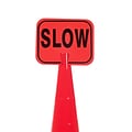 Mutual Industries SLOW Traffic Cone Sign, 11 x 13