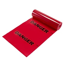 Mutual Industries Danger Printed Tear-Off Safety Flag, 12 x 12 x 1500, Red