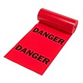 Mutual Industries Danger Printed Tear-Off Safety Flag, 16 x 16 x 1200, Red