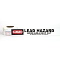 Mutual Industries Lead Hazard 3 Color Barricade Tape, 3 x 1000, White/Red