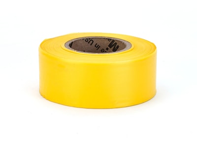 Mutual Industries Ultra Standard Flagging Tape, 1 3/16 x 100 yds., Yellow, 12/Box