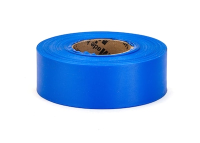 Mutual Industries Ultra Glo Flagging Tape, 1-3/16 x 50 Yds, Blue, 12/Box