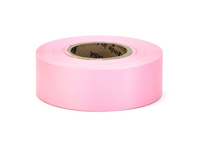 Mutual Industries Ultra Standard Flagging Tape, 1 3/16 x 100 yds., Pink, 12/Box