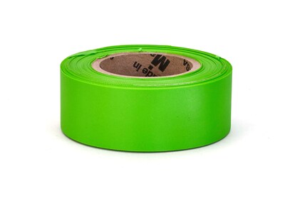 Mutual Industries Ultra Glo Flagging Tape, 4 x 15, Lime, 12/Box