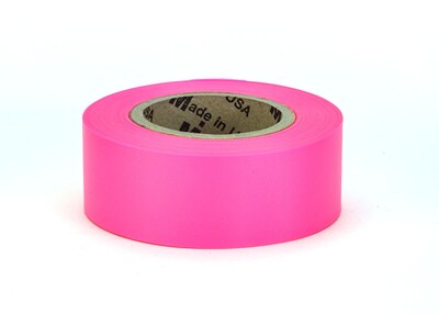 Mutual Industries Ultra Glo Flagging Tape, 4 x 15, Pink, 12/Box