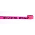 Mutual Industries Timber Harvest Boundary Printed Flagging Tape, 1 1/2 x 50 yds., Glo Pink,10/Box