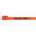 Mutual Industries Killer Tree Printed Flagging Tape, 1 1/2 x 50 yds., Glo Orange, 10/Box