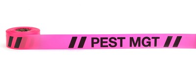 Mutual Industries Pest Management Printed Flagging Tape, 1 1/2 x 50 yds., Glo Pink, 10/Box