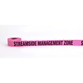 Mutual Industries Streamside Management Zone Printed Flagging Tape,1 1/2 x 50 yds,Glo Pink,10/Box
