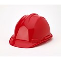 Mutual Industries 6-Point Ratchet Suspension Short Brim Hard Hat, Red (50215-79)