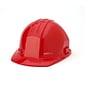 Mutual Industries 4-Point Pinlock Suspension Short Brim Hard Hat, Red (50100-79)