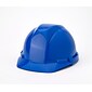 Mutual Industries 4-Point Pinlock Suspension Short Brim Hard Hat, Blue (50100-25)
