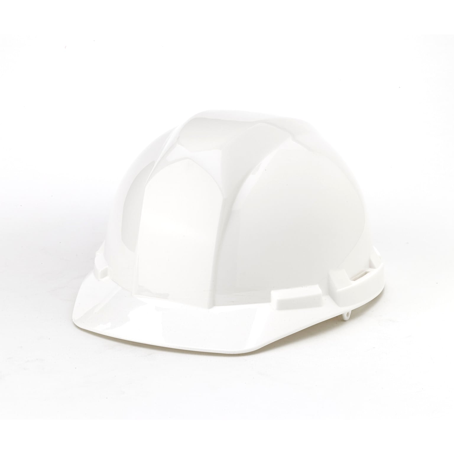 Mutual Industries Type II ANSI Class E 6-Point Ratchet Suspension Short Brim Hard Hat, White (50215-10)